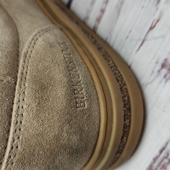 Birkenstock Oswego Suede Slip on Loafers Tan Sandcastle Size 39 - Picture 7 of 11